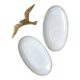 2 Bavarian white and gold porcelain dishes, "Annabell" model