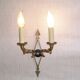 French antique bronze double Empire wall sconce with arrow and swan detail 4317.