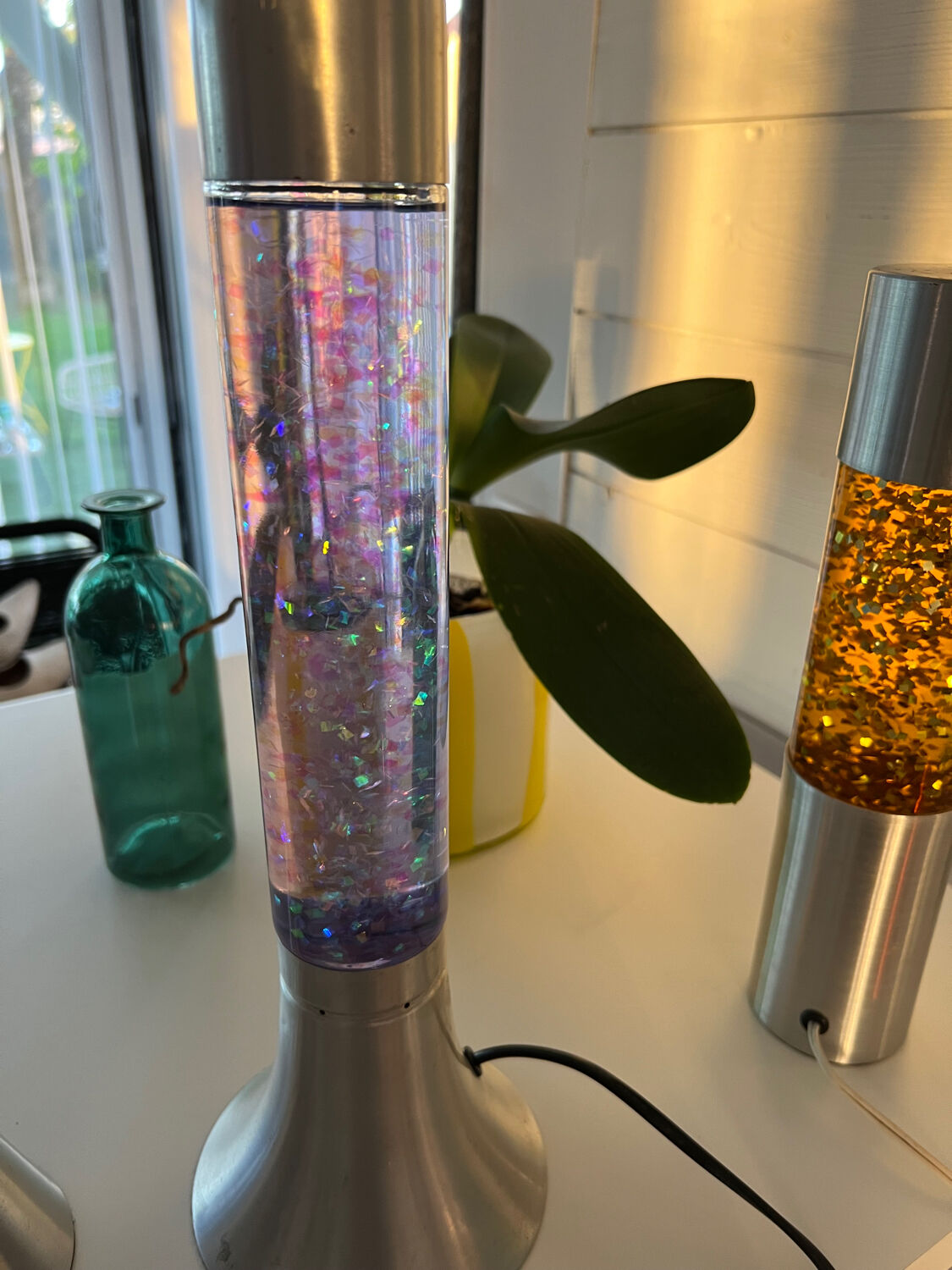 Vintage glitter lamp 70's