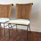 Chaises en fer et corde tressée