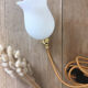 Pair of vintage opaline walking lamps