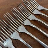 Série de 12 fourchettes en métal argenté christofle