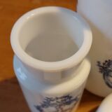 Apothecary pots in opaline