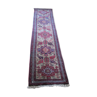 Antique Persian Sarab narrow runner light pistachio coloured background 1920