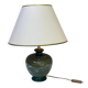 Vintage lamp signed Olivier Corro in green ceramic.