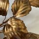 Large golden leaf wall lamp vintage design 70s