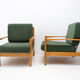 A pair of mid century Scandinavian style armchairs, 1970´s