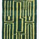 Contemporary green rug - 292 x 255 cm