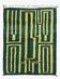 Contemporary green rug - 292 x 255 cm