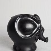 Stylised ceramic elephant candlestick signed vintage