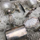 Silver metal bathroom set