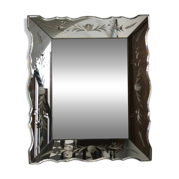 Miroir biseauté vénitien années 1950