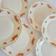 Set of 8 dessert plates opaline pink patterns Arcopal France Vintage