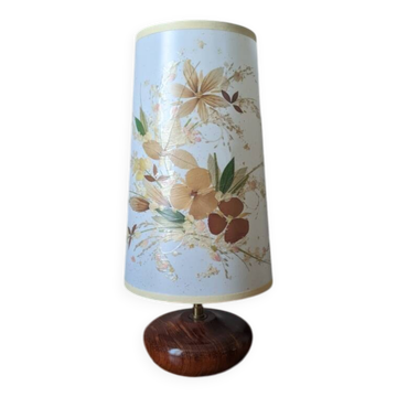 Bohemian country decoration bedside lamp with vintage dried flower lampshade