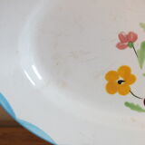 Plat ovale années 50 Salins modèle Jocelyne - fleurs