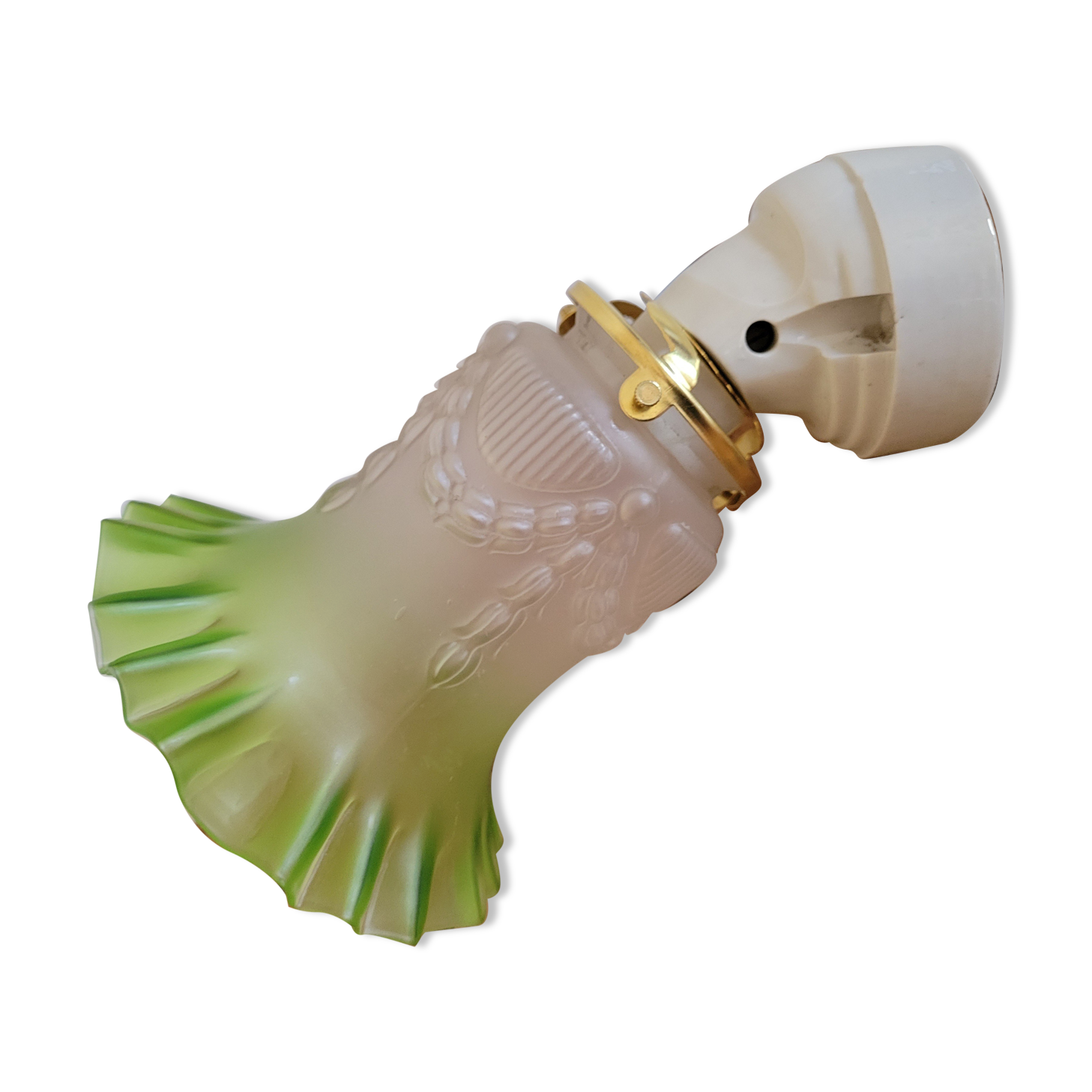 Tulip and porcelain wall lamp