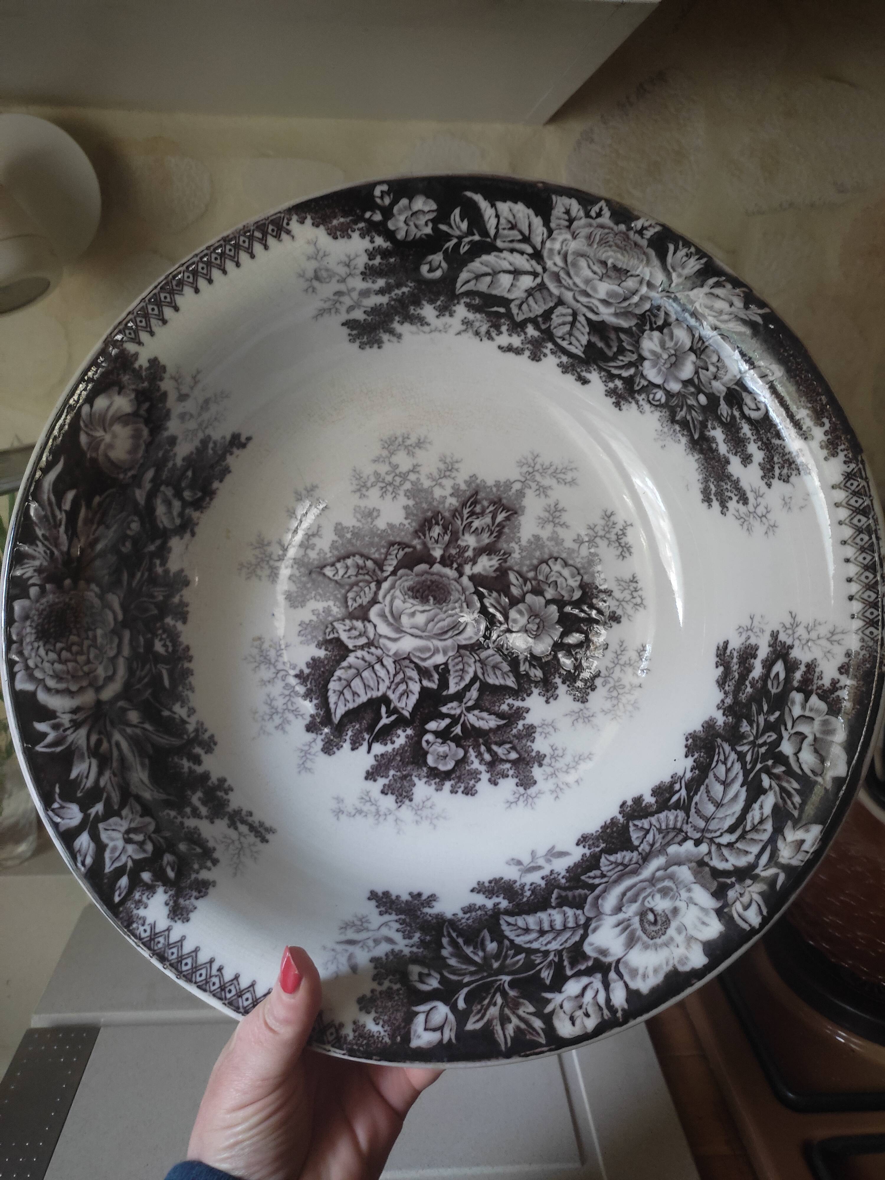 Salad bowl Sarreguemines old