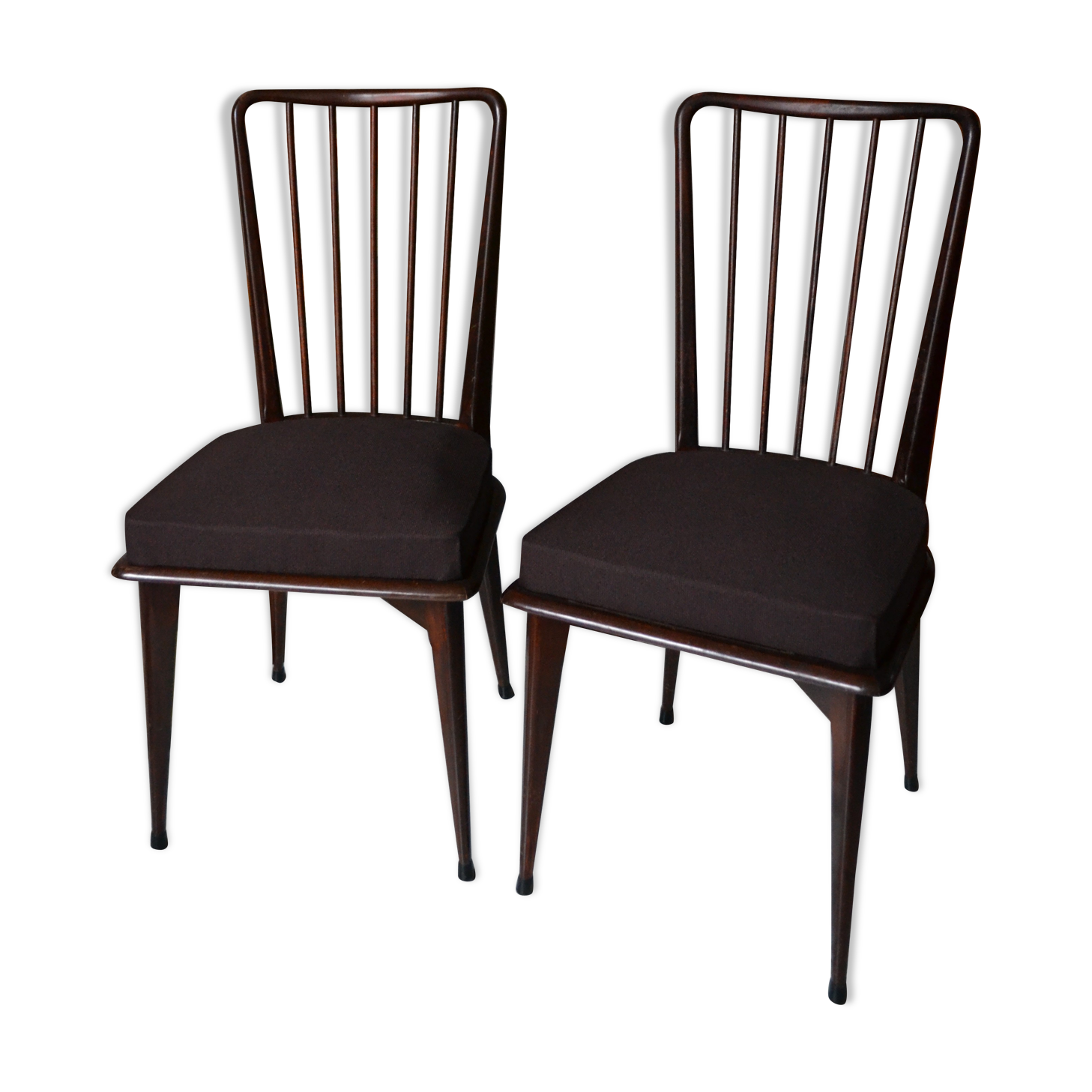 Pair of vintage charles Ramos chairs solid beech