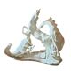 White statue Cavalho" 3 white wild horses