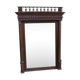 Large mirror beveled Henri II style varnished and carved wooden 128 x 92 cm