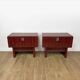 Paire de chevets modernistes placage palissandre années 70