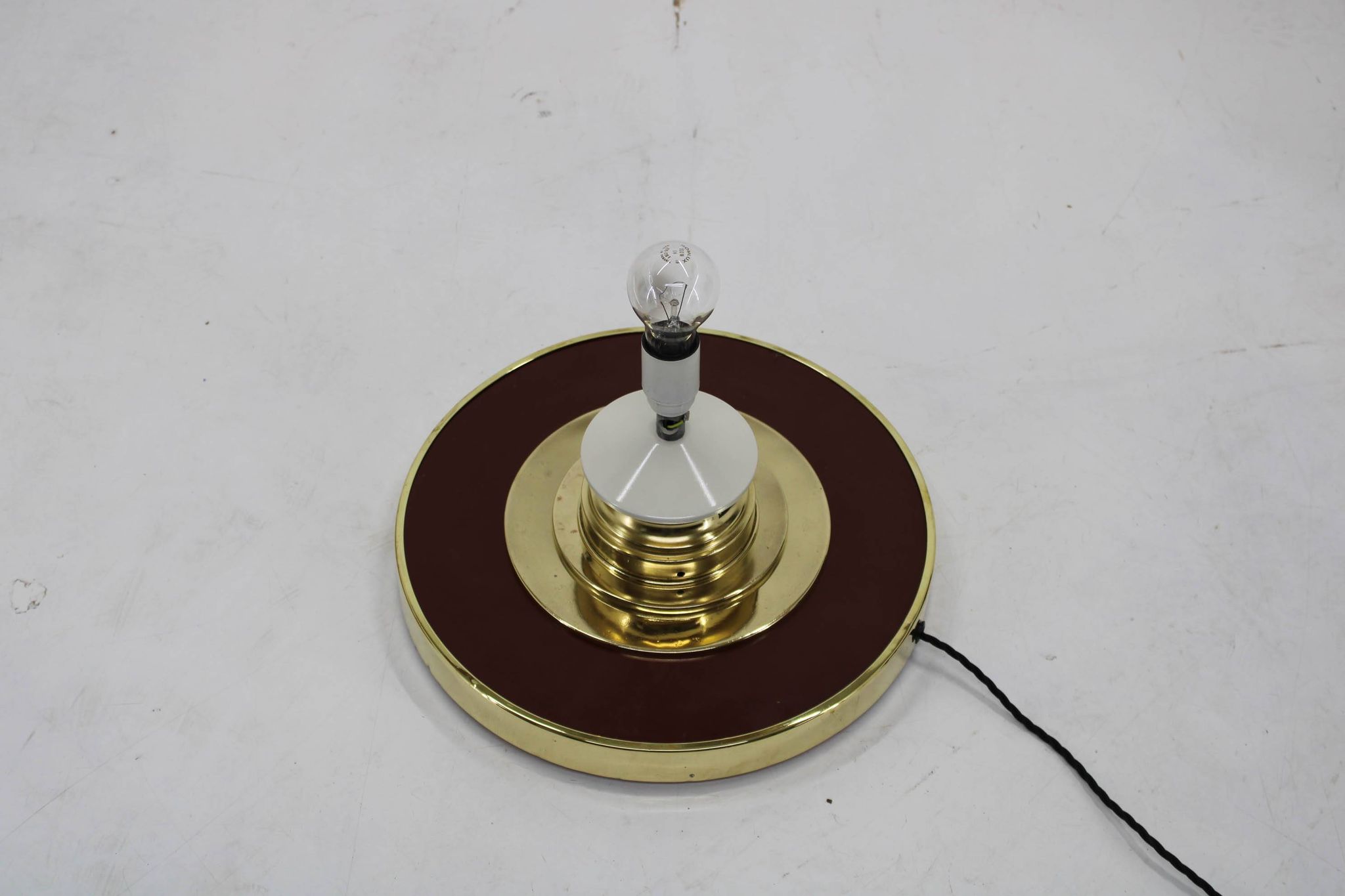 Huge Blown Glass Floor Lamp, Czechoslovakia, 1950s