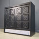Black brutalist bar cabinet, 1970s