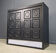 Cabinet de bar brutaliste noir, années 1970