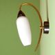 Vintage brass white Opaline Glass Wall Sconce