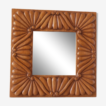 Miroir en bois massif 1960