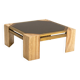 Stone and brass coffee table, 1970s, Italy.