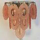 Paire d'appliques avec médaillon en verre rose, années 1970
