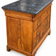 Louis-Philippe style secretary chest of drawers from the 19th century with walnut burl veneer.