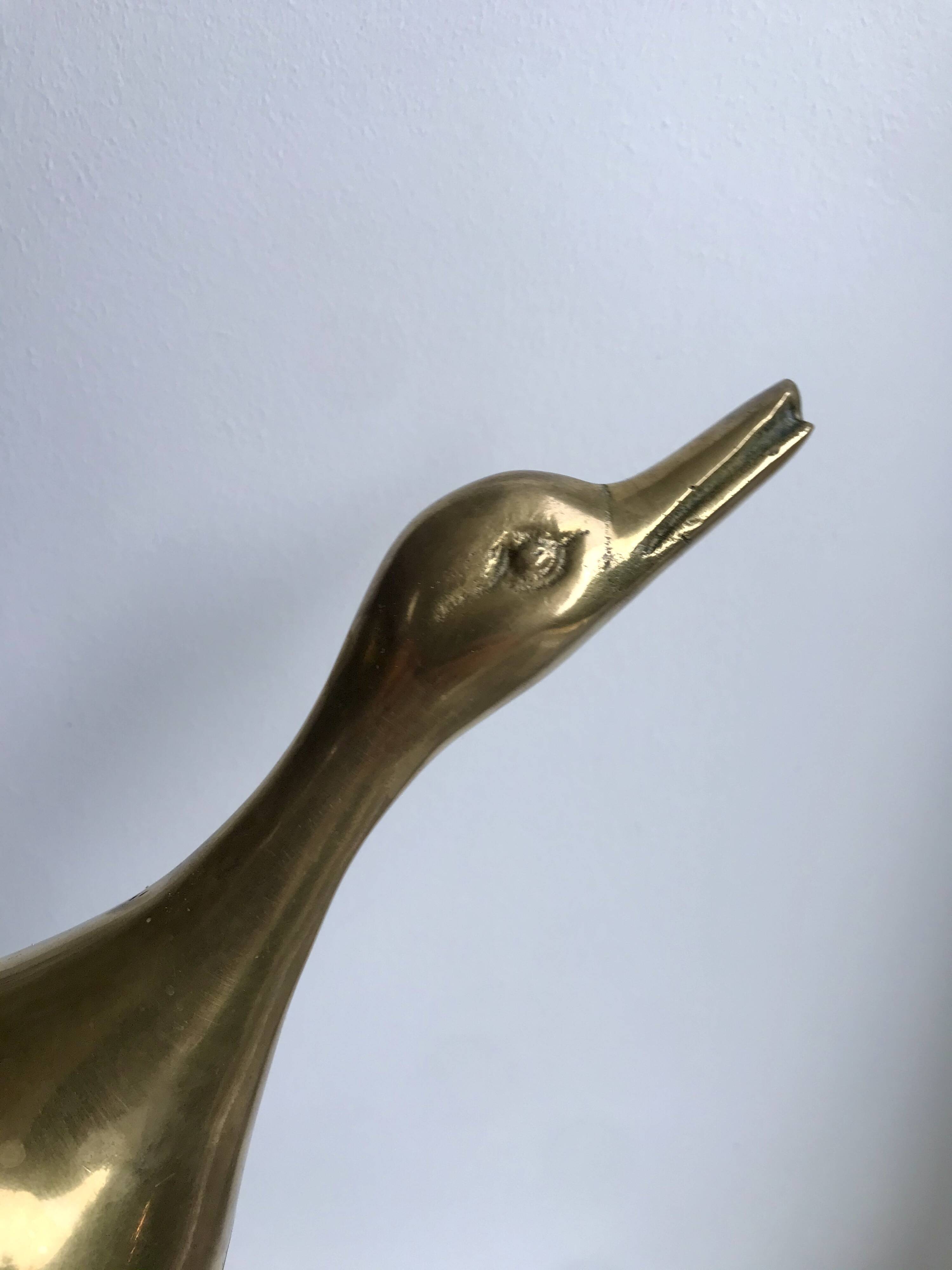 Brass animal large duck 1950s
