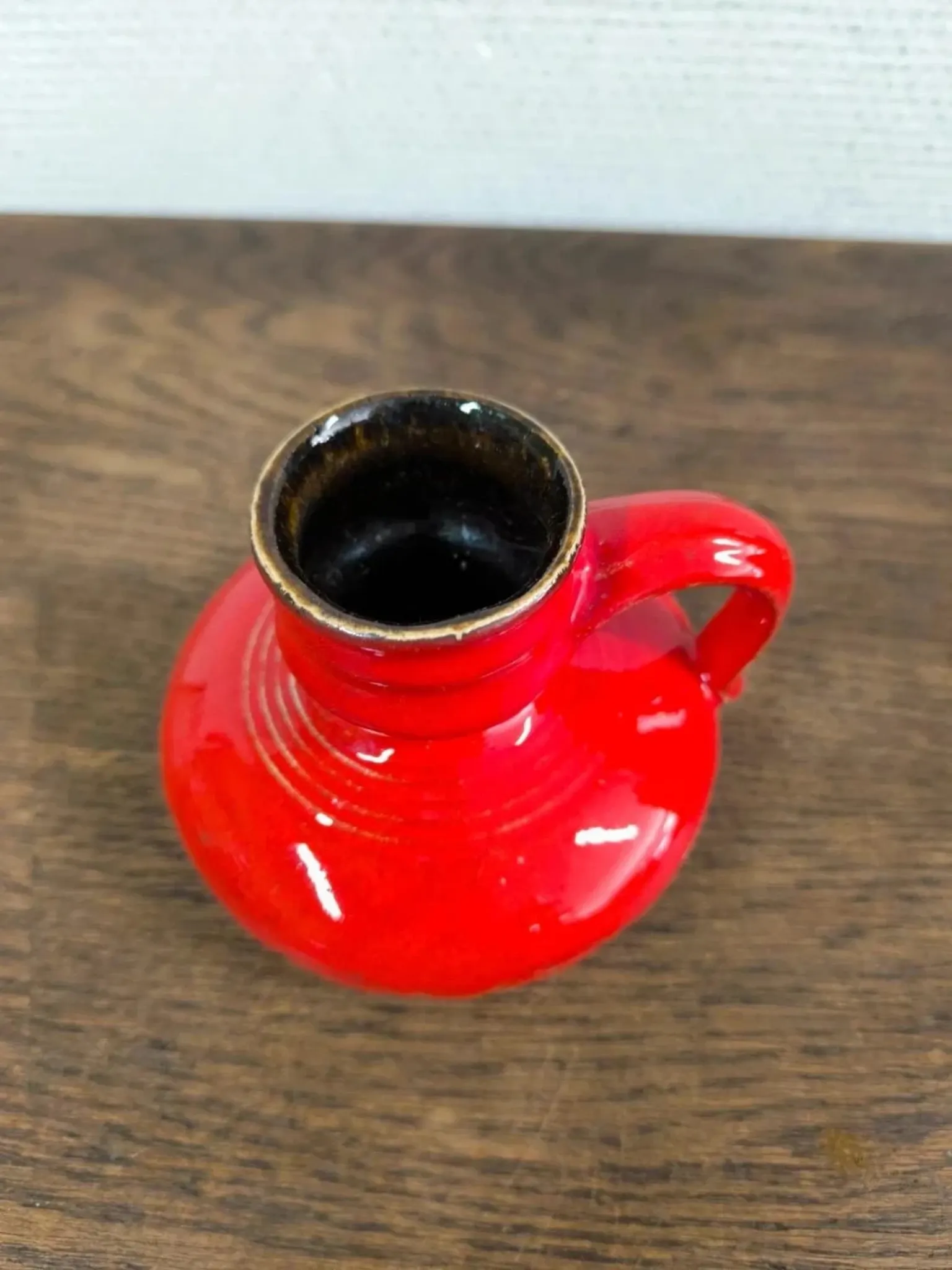 Vase, pichet rouge vintage West Germany