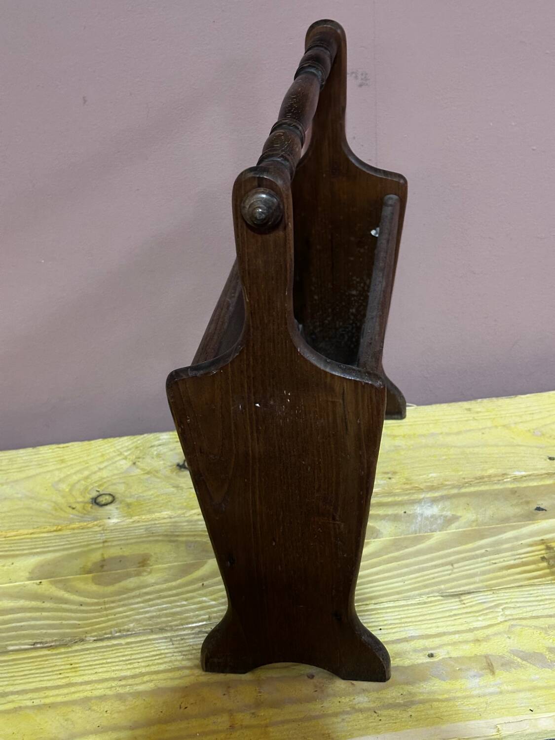 Vintage wooden magazine rack, Denmark