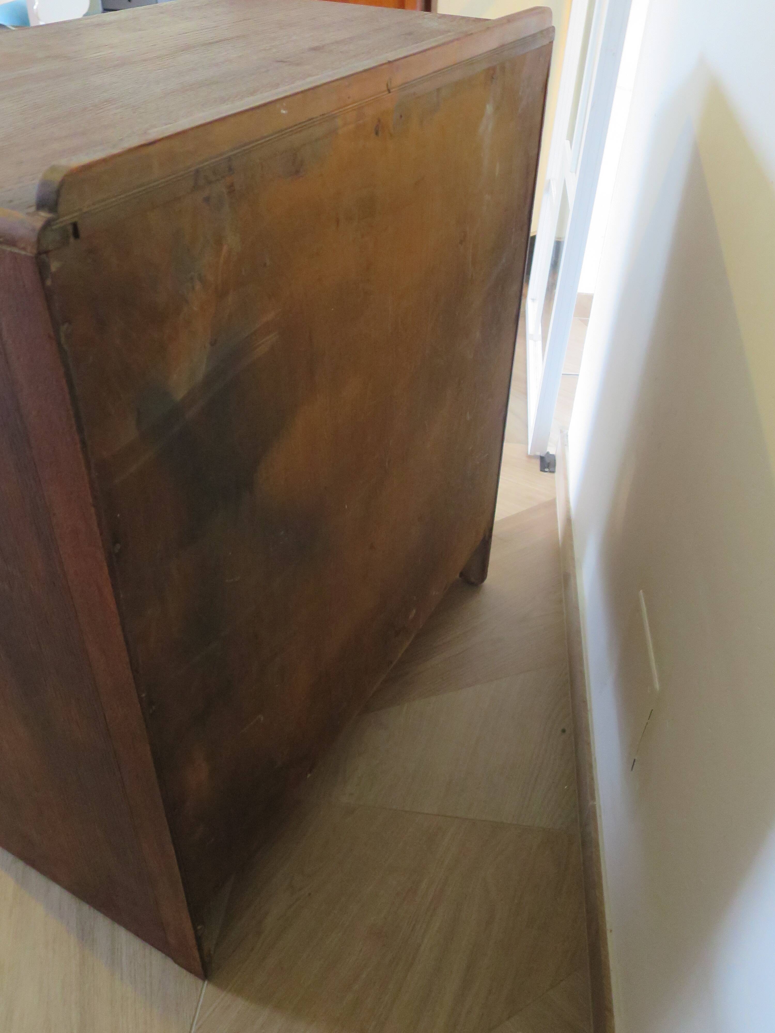 Art Deco chest of drawers with 4 drawers in oak, France 1930s-50s