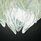 Amazing large Murano glass rainbow leaves chandelier