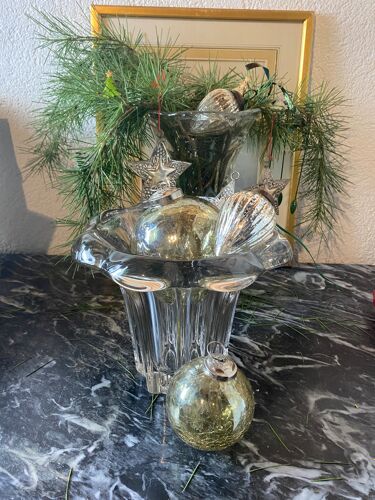 Vase en cristal "fleur" ancien
