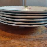 Flat plates Iron Earth Hamage St amand Porcelain Old Vintage dp 1021F66