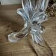 Antique crystal vase on stand