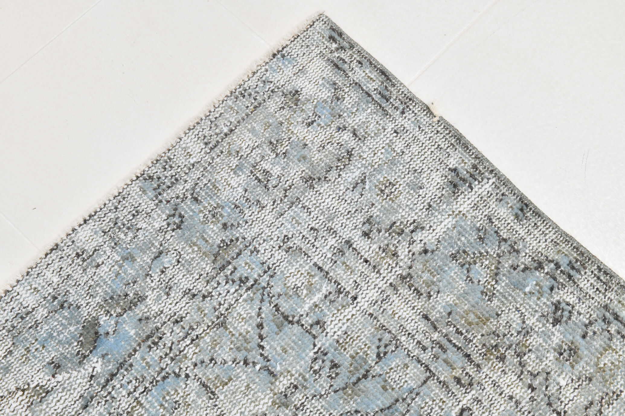 Classic gray & blue vintage rug 300x199cm