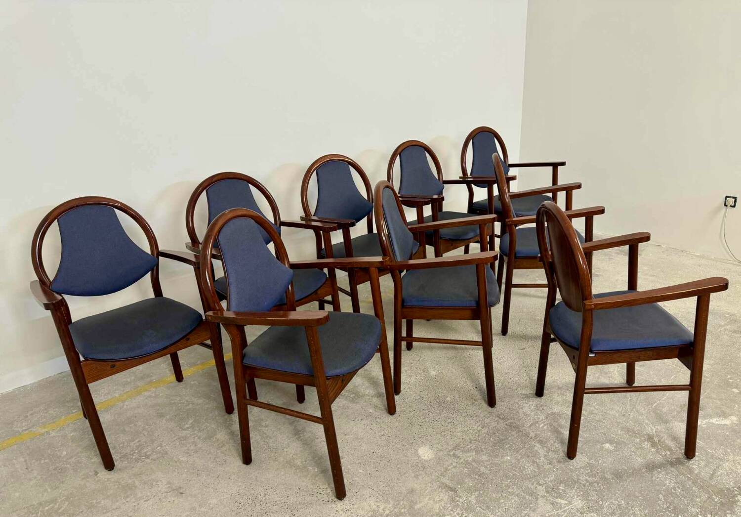 Vintage Baumann chairs, set of 9 bridge chairs