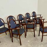 Vintage Baumann chairs, set of 9 bridge chairs