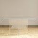 Glass and plexiglass coffee table - David Lange