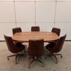 Shelby Williams dining table and 6 chairs