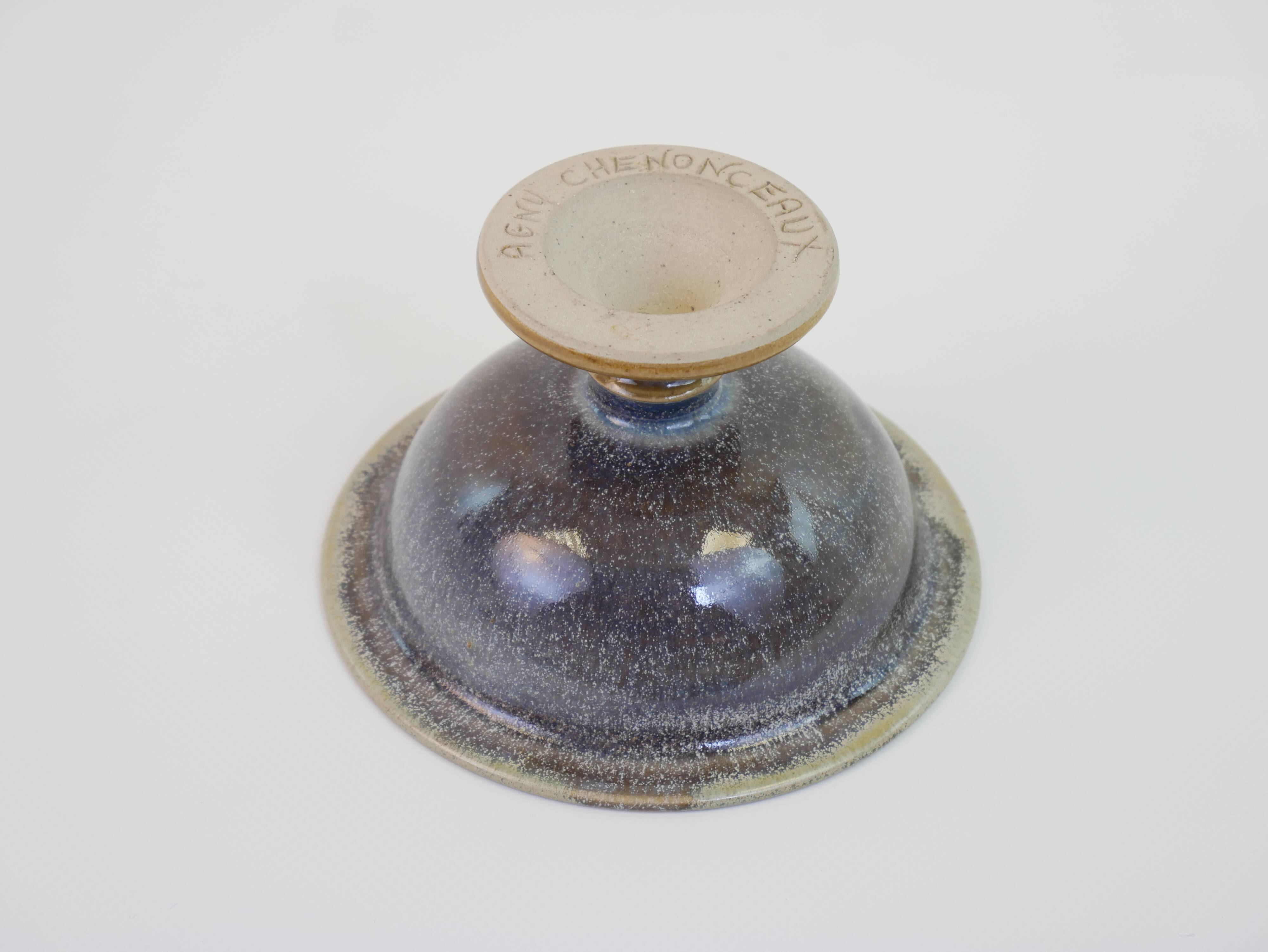 Small ceramic shower foot cup by Agny Chenonceau