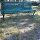 Green public bench