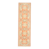 Vintage Turkish Hand-Knotted Wool Cotton Orange Runner Rug 77x276