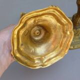 Gilded bronze candlesticks in Rococo style 2.5kg late 18th century